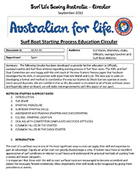 Surf Boat Starting process education circular